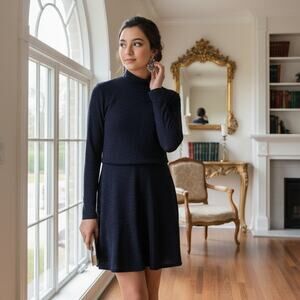 City Studio Navy Shimmer Dress XL NWT – Back Button Neckline